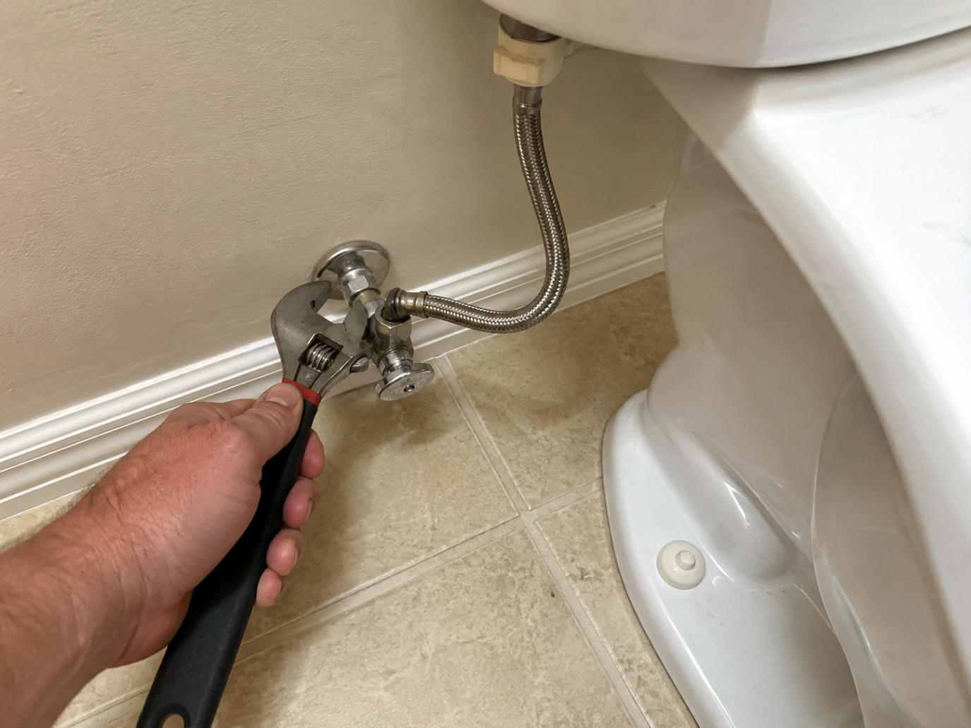 Toilet shut-off valve replacement