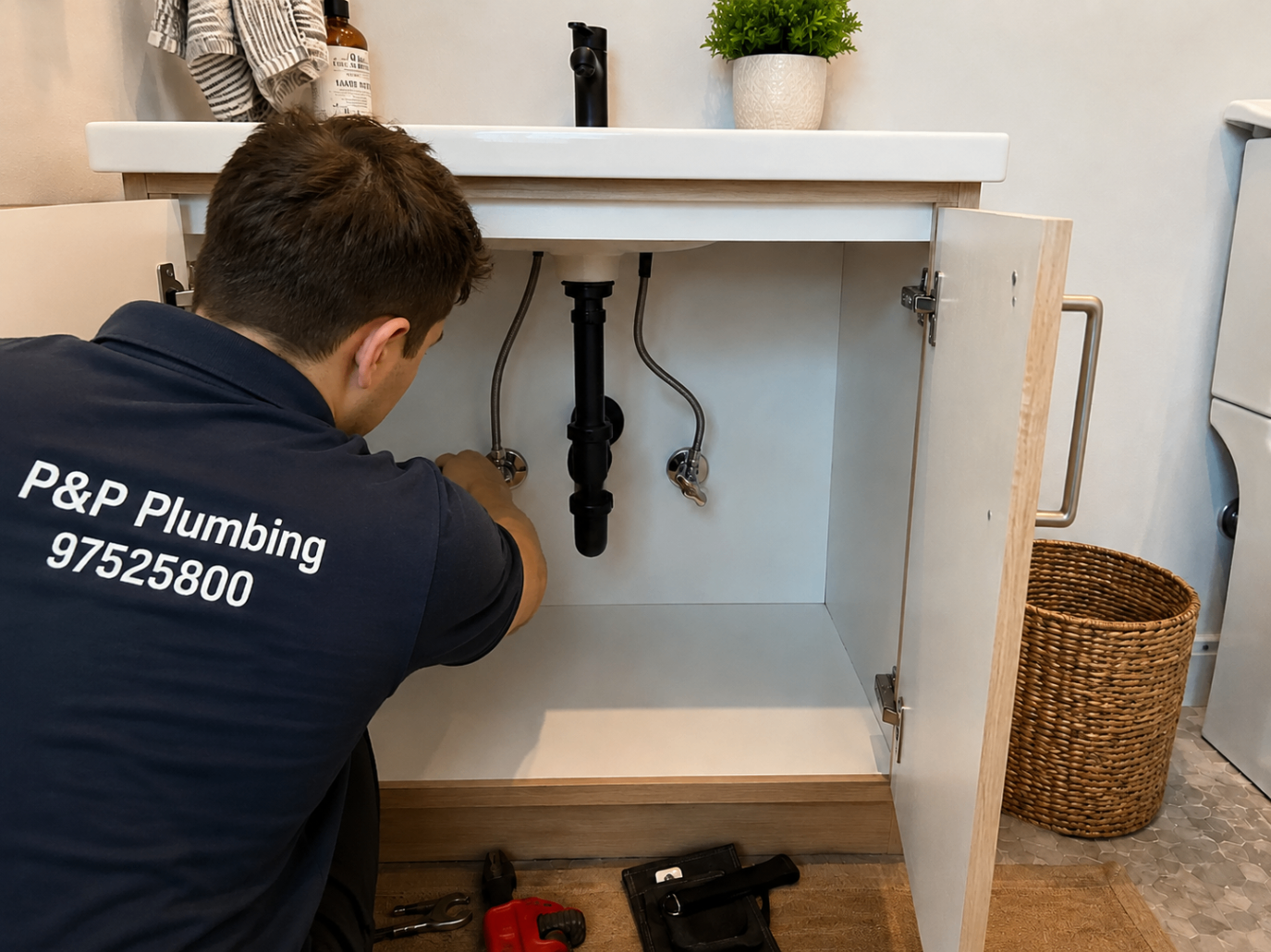 Sink & waste pipe repair — Limassol